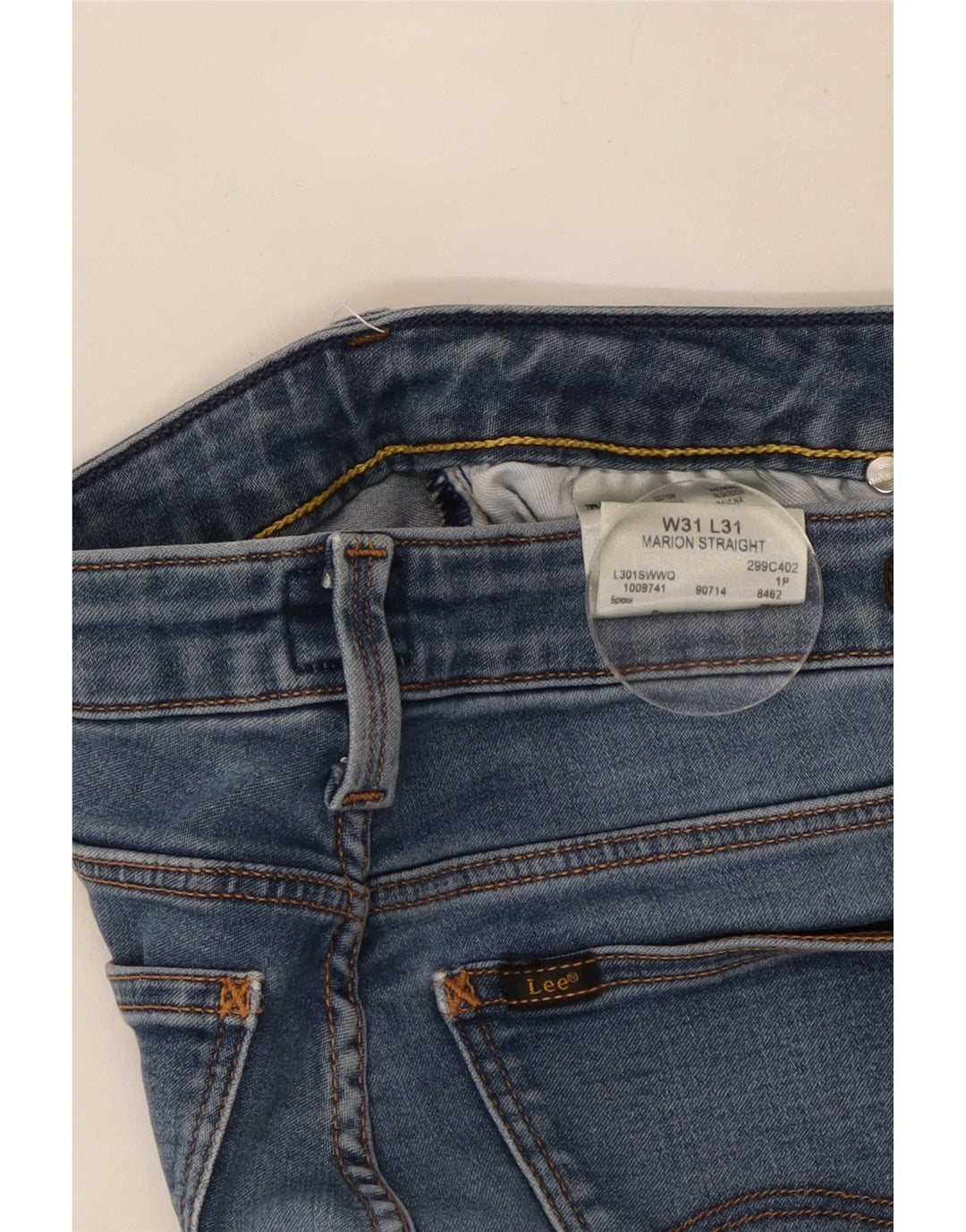 Vaqueros Lee Mujer Marion Rectos W31 L31 Algodón Azul