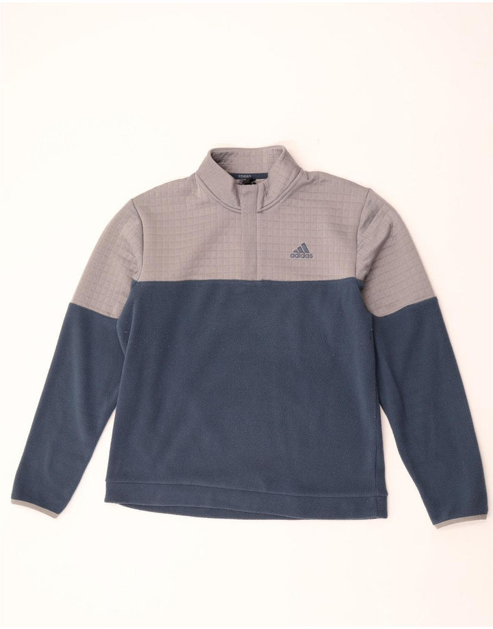 Adidas Hombre Jersey De Forro Polar Con Cremallera Y Cuello Medio Azul Marino Poliéster Colorblock