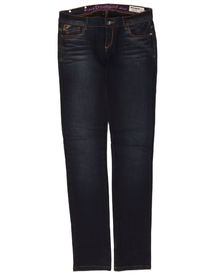 Jeans Desigual Mujer Slim W30 L32 Azul Marino Algodón