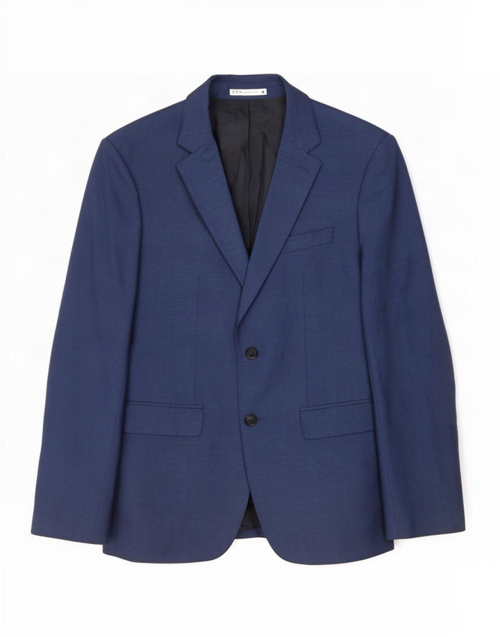 Zara Chaqueta tipo blazer de 2 botones para hombre EU 52 Azul grande