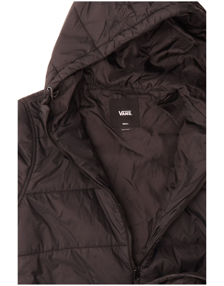 VANS Chaqueta acolchada con capucha para hombre UK 36 Small Black Nylon