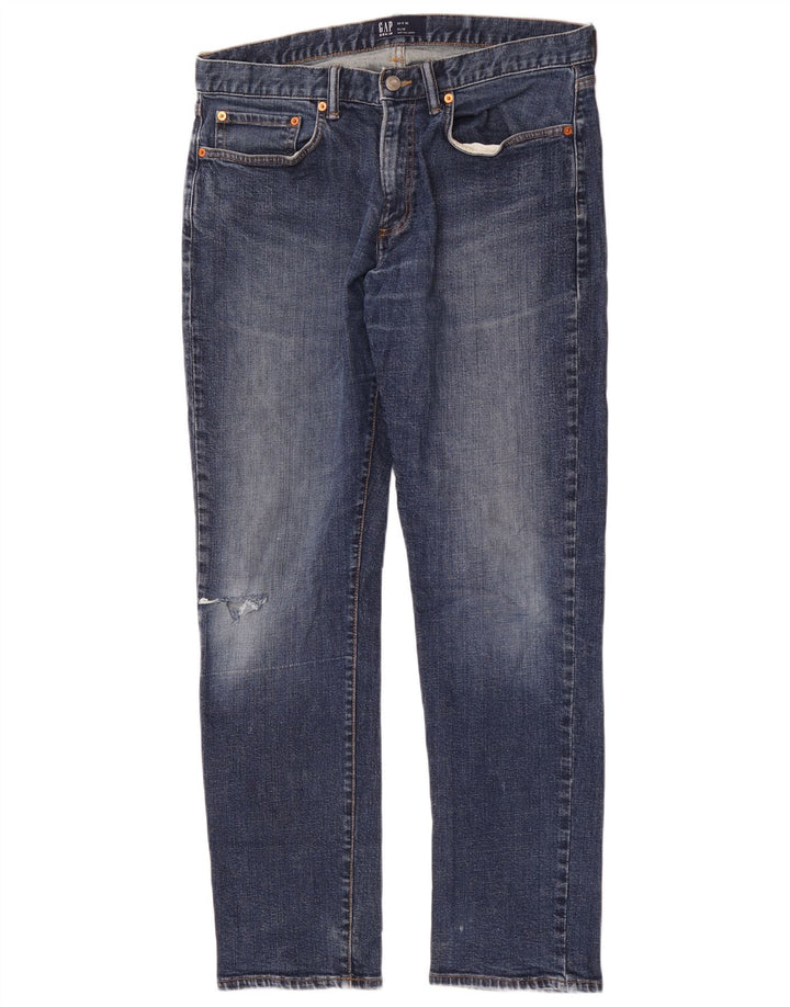 Vaqueros ajustados desgastados para hombre Gap W34 L32 Algodón azul