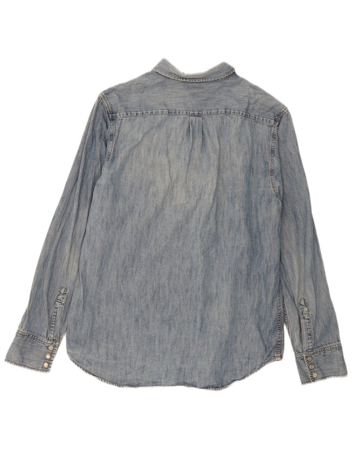 DKNY Mens Denim Shirt Large Blue Cotton