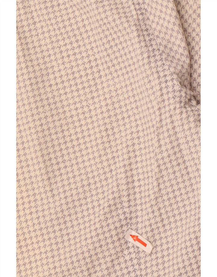 Camisa Hugo Boss Hombre Slim Fit Pata De Gallo Blanca Pequeña