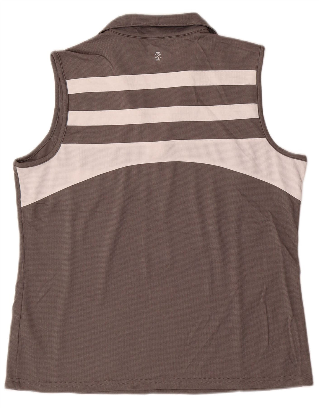 IZOD Polo sin mangas para mujer ES 40 XL Poliéster con bloques de color gris