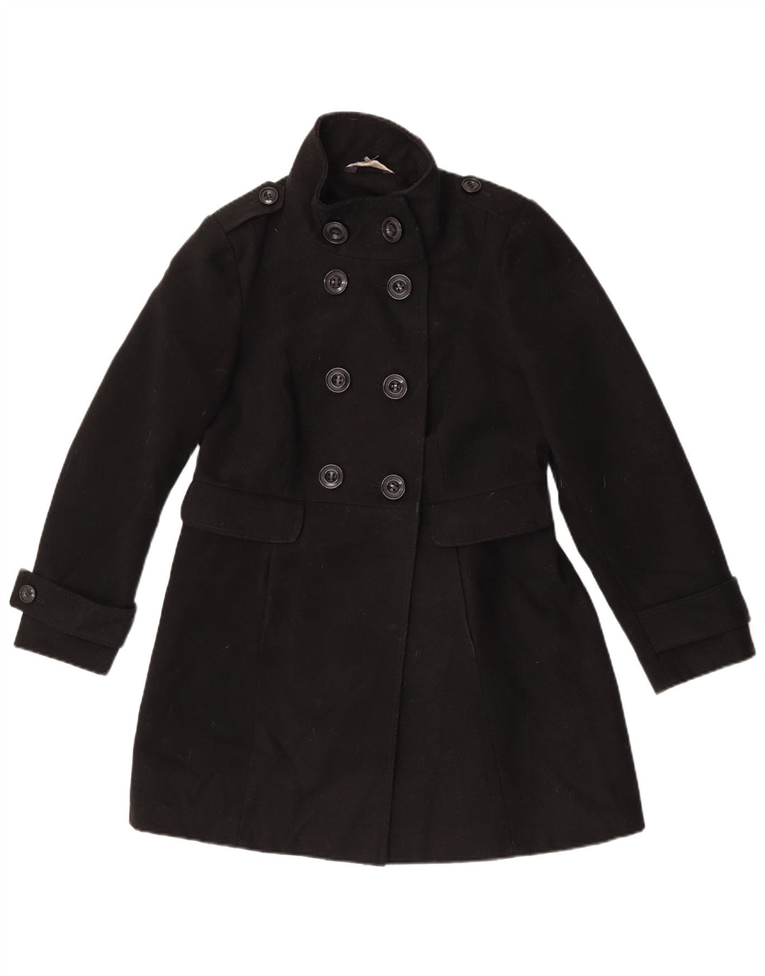Marks & Spencer Chaquetón Petite para mujer UK 40 Pequeño Poliéster negro