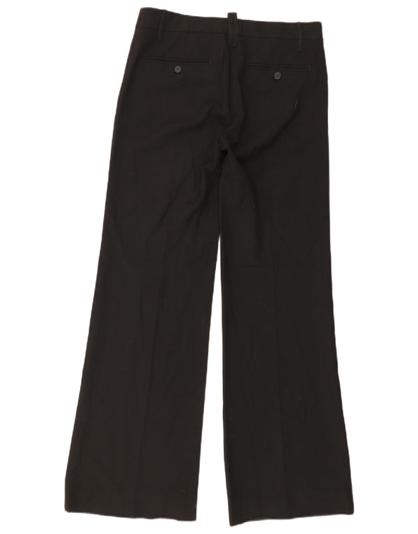 Zara Mujer Pantalones Casuales De Pierna Ancha EU 38 Small W28 L32 Negro