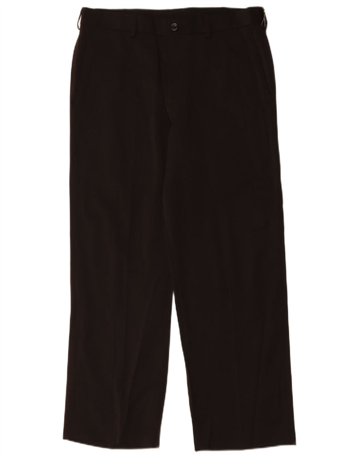 Pantalón chino recto Izod para hombre W34 L29 Poliéster negro