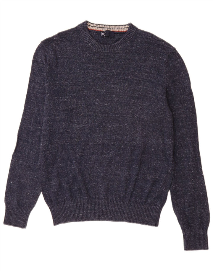 Gap Jersey De Cuello Redondo Para Hombre Jersey De Algodón Moteado En Azul Marino Medio