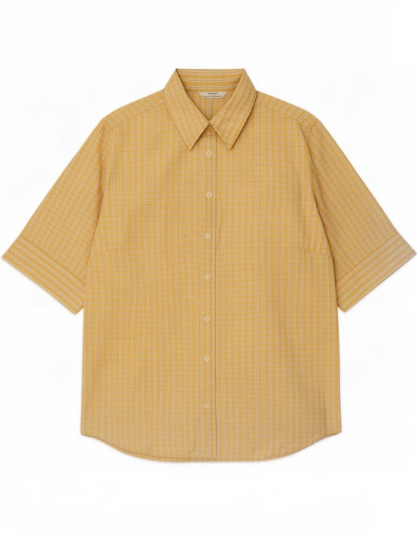 Marks & Spencer Camisa St. Michael para mujer UK 12 Medium Yellow Check