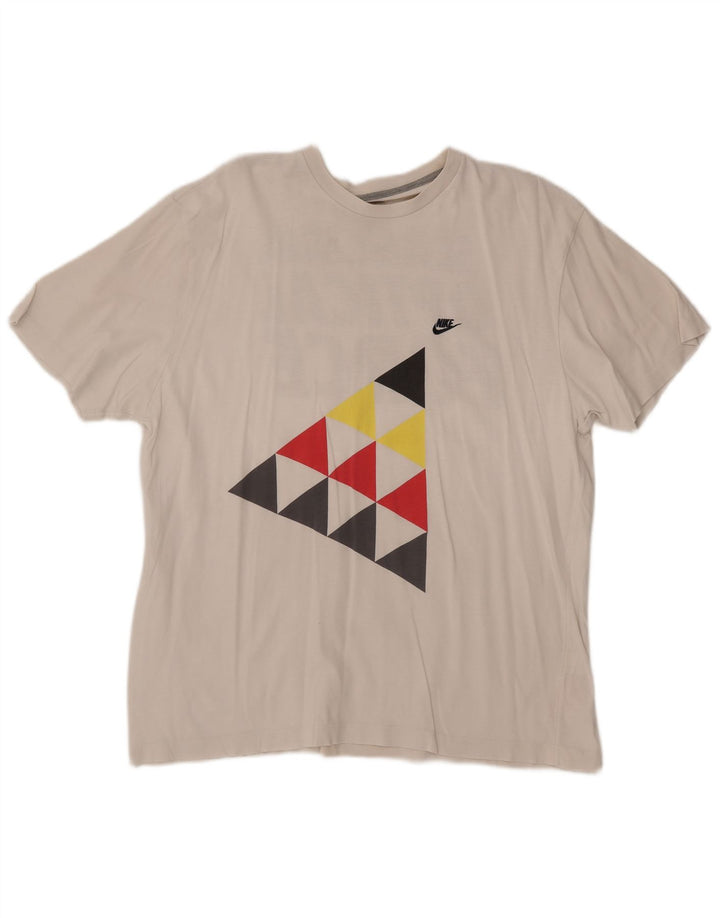 NIKE Camiseta gráfica para hombre UK 45/47 XL Blanco Algodón