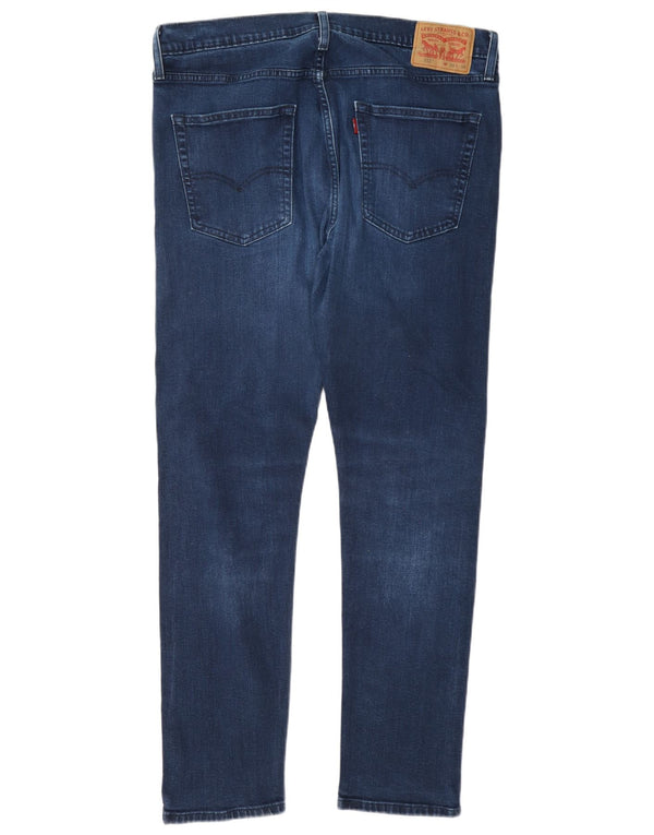 Levi's Hombre 512 Slim Tapered Jeans W36 L34 Algodón Azul Marino