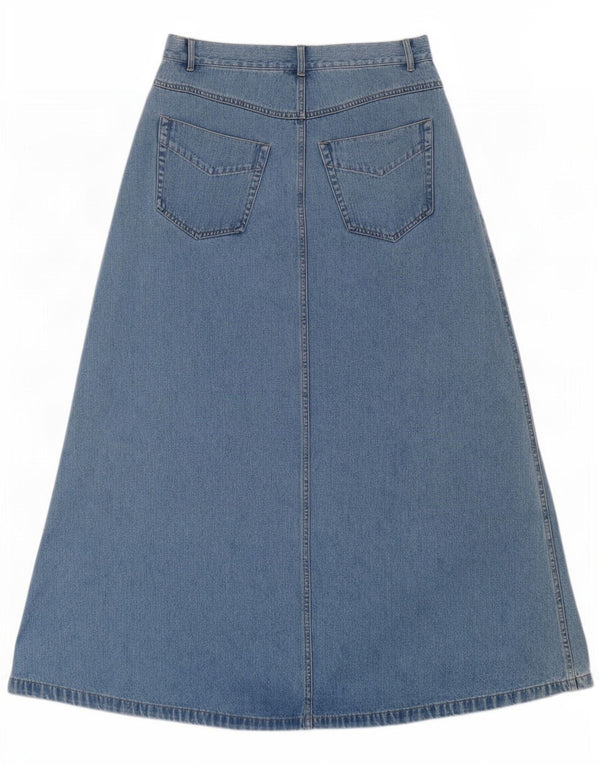 Next Falda vaquera de cintura alta para mujer UK 10 Small W24 Algodón azul