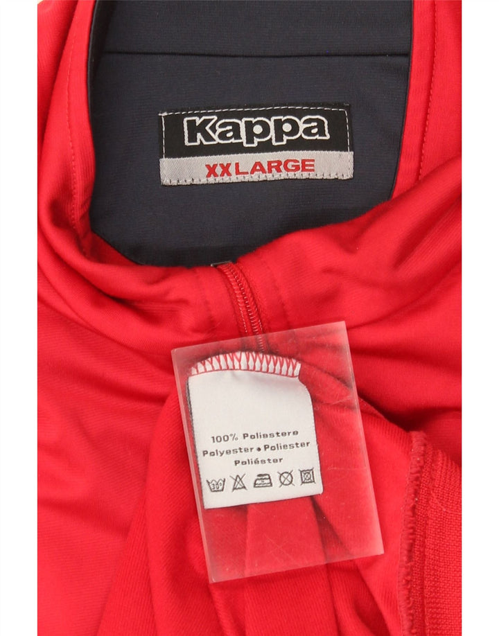 Kappa Hombre Chándal Top Chaqueta 2XL Rojo Poliéster