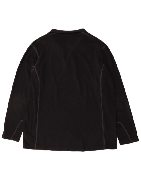 Columbia Jersey de forro polar con cremallera y cuello para hombre XL Poliéster negro