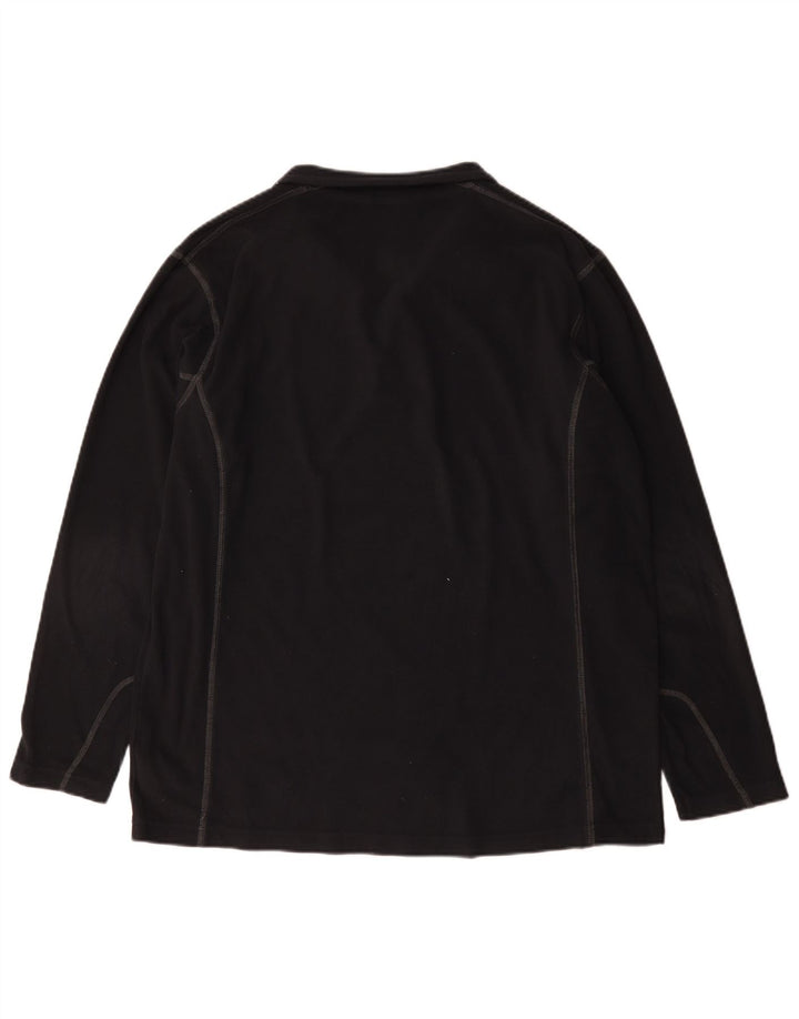 Columbia Jersey de forro polar con cremallera y cuello para hombre XL Poliéster negro
