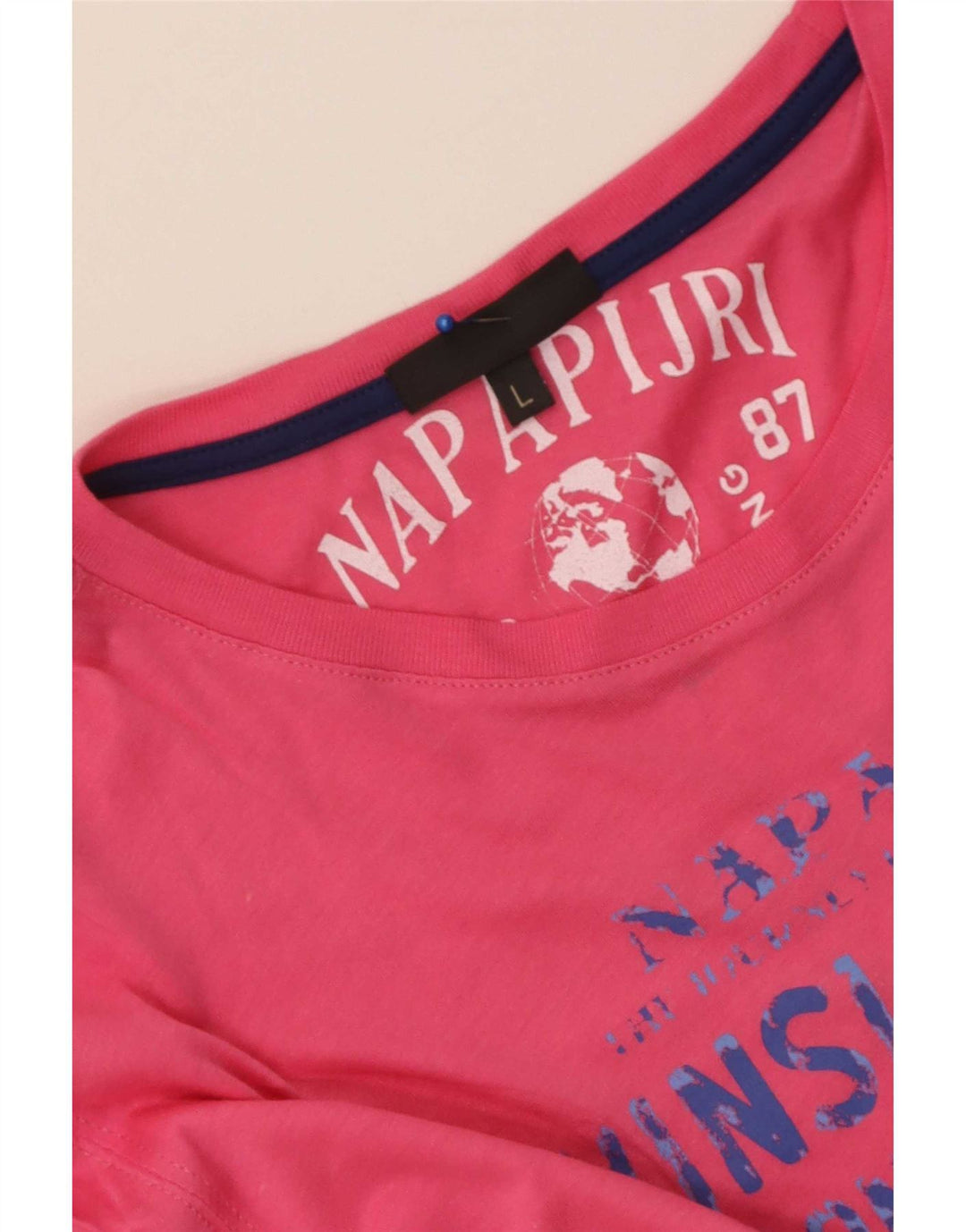 Napapijri - Camiseta gráfica para hombre, talla grande, color rosa