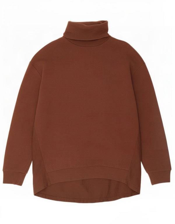 Zara Mujer Oversize Sudadera Jumper UK 10 Small Marrón Algodón