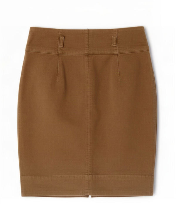 Zara Mujer Falda De Pana Pequeña W26 Beige