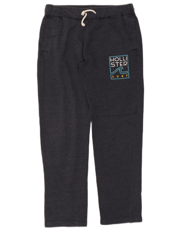 HOLLISTER Pantalones de chándal con estampado gráfico para hombre XS Algodón azul marino
