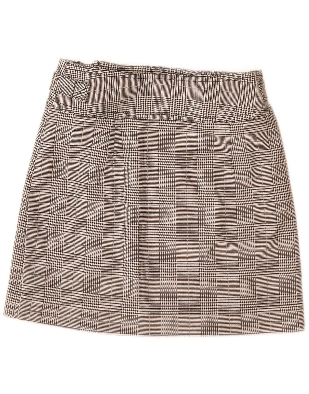 Topshop Minifalda para mujer UK 6 XS W24 Poliéster a cuadros gris