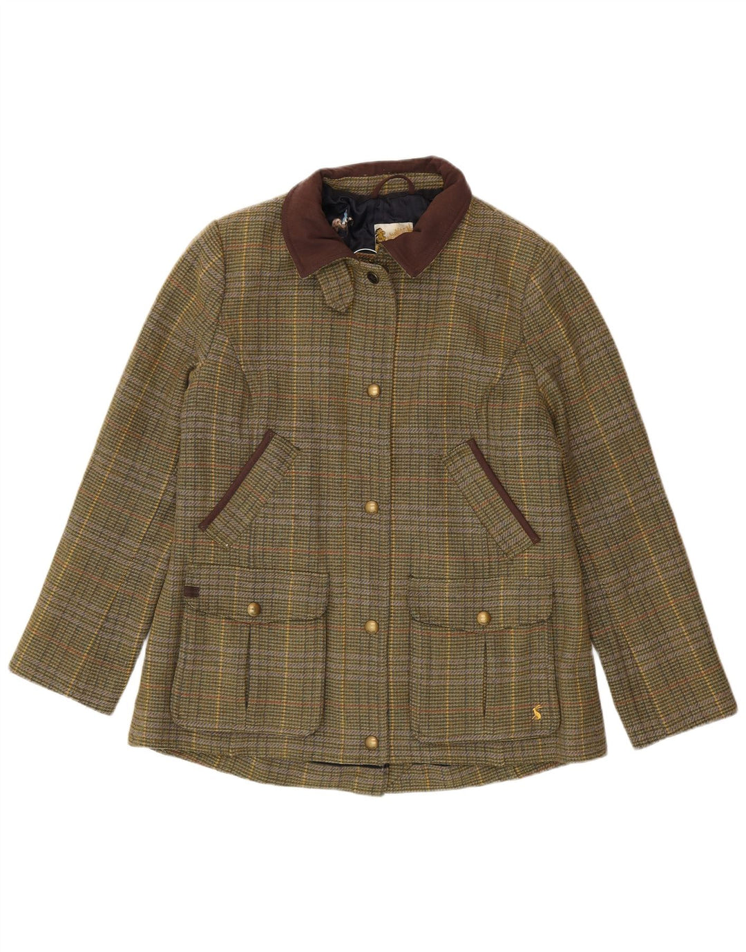 Joules Chaqueta campestre para mujer Reino Unido 46 Lana a cuadros verde grande