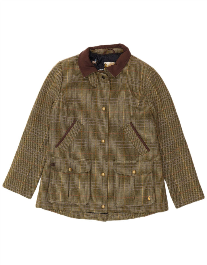 Joules Chaqueta campestre para mujer Reino Unido 46 Lana a cuadros verde grande