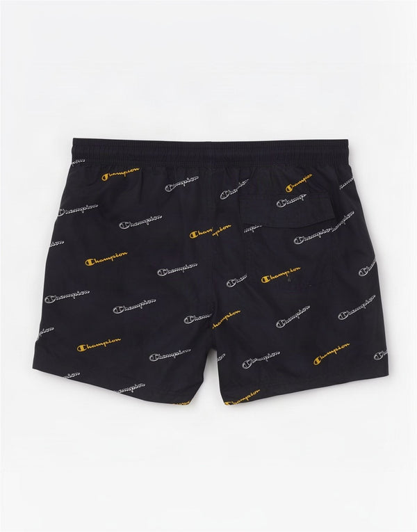 Champion Shorts De Natación Gráficos Para Hombre Poliéster Azul Marino Medio