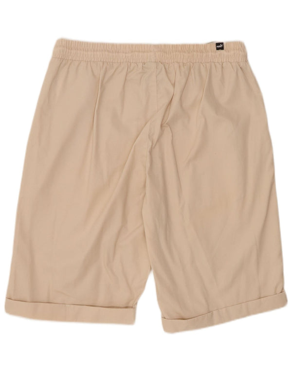 PUMA Pantalones cortos deportivos para hombre de algodón beige grande