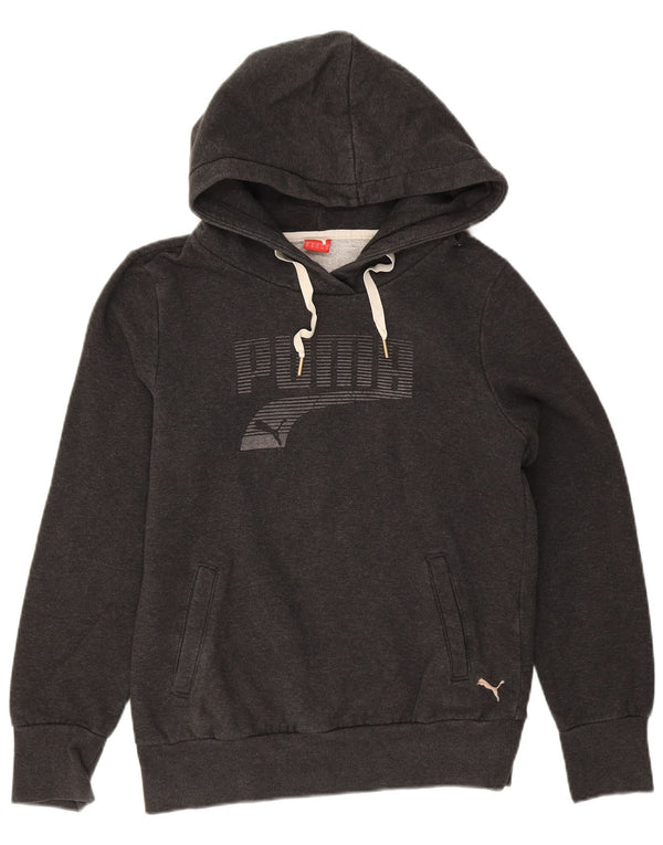 Puma Mujer Graphic Sudadera con capucha Jumper UK 12 Medium Negro