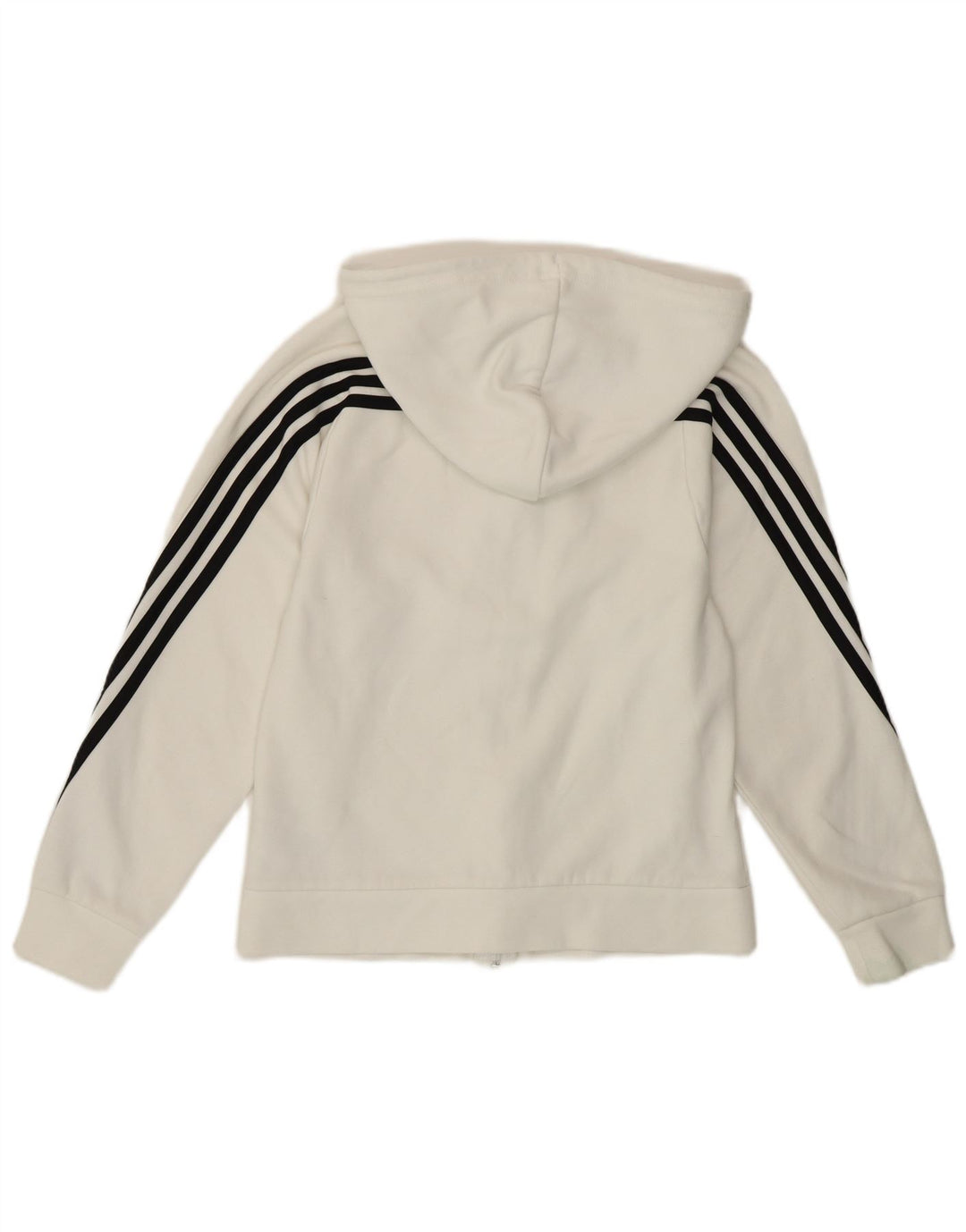 ADIDAS Sudadera con capucha y cremallera para mujer UK 4/6 XS Algodón blanco