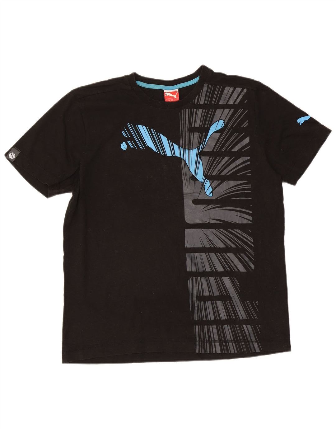 Puma - Camiseta gráfica para hombre, talla grande, algodón negro