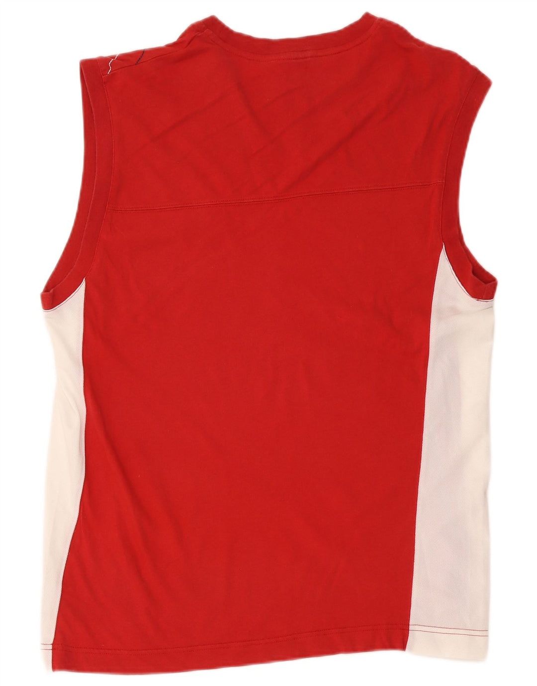 Camiseta sin mangas con estampado gráfico de algodón en bloques de color rojo grande para hombre Nike