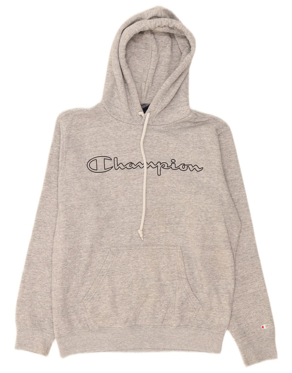 Champion Sudadera Con Capucha Gráfica De Algodón Gris Medio Moteado