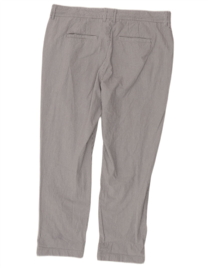 Pantalones recortados regulares para mujer de Fat Face UK 12 Medium W32 L25 Gris a rayas