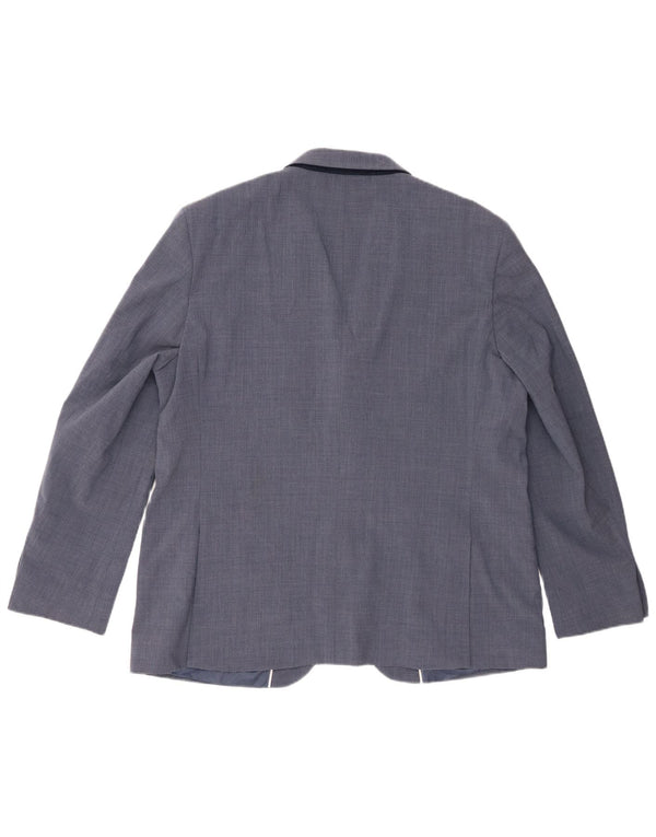 Marks & Spencer Chaqueta tipo blazer de 2 botones para hombre UK 46 3XL Lana azul
