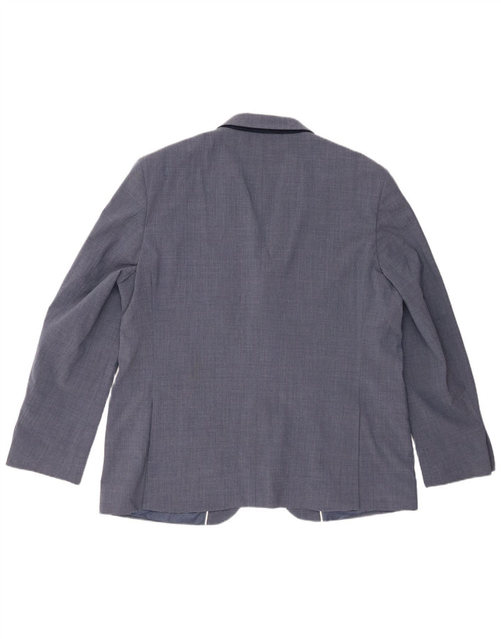 Marks & Spencer Chaqueta tipo blazer de 2 botones para hombre UK 46 3XL Lana azul