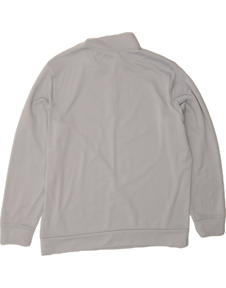 UNDER ARMOUR Mens Zip Neck Sweatshirt Jumper XL Grey Polyester Vintage Under Armour and Second-Hand Under Armour from Messina Hembry 