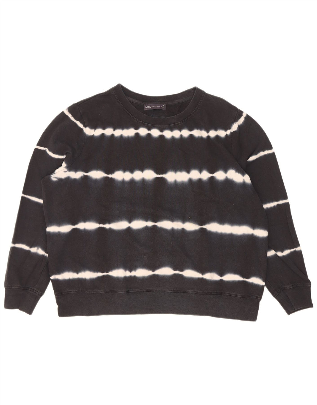 Marks & Spencer Sudadera extragrande para mujer UK 40 XL Black Tie Dye