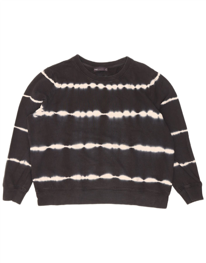 Marks & Spencer Sudadera extragrande para mujer UK 40 XL Black Tie Dye