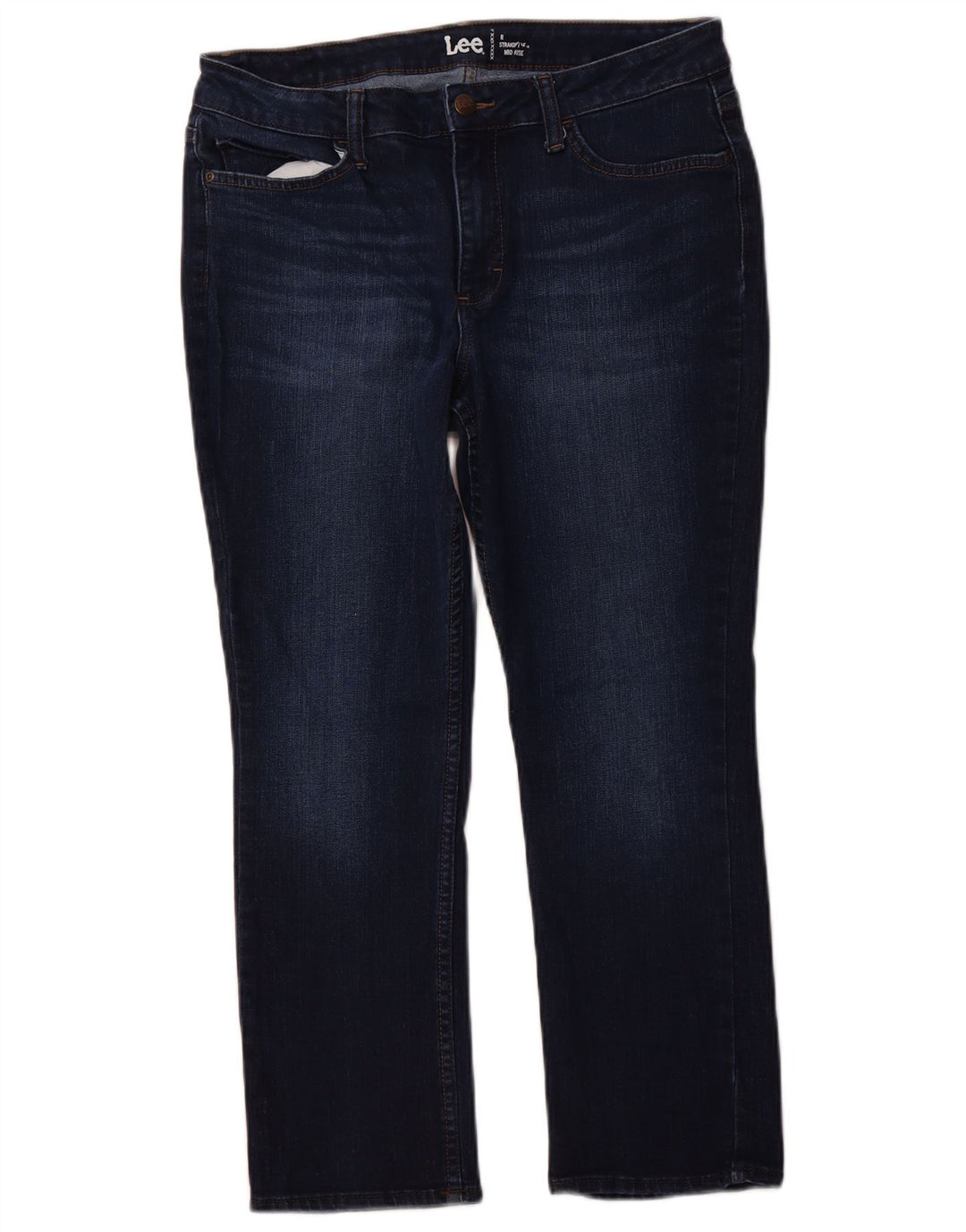 Vaqueros rectos de tiro medio para mujer LEE W32 L25 Azul marino