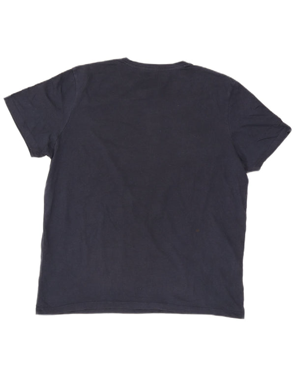 Jack & Jones Hombre Camiseta Top XL Azul Marino Algodón