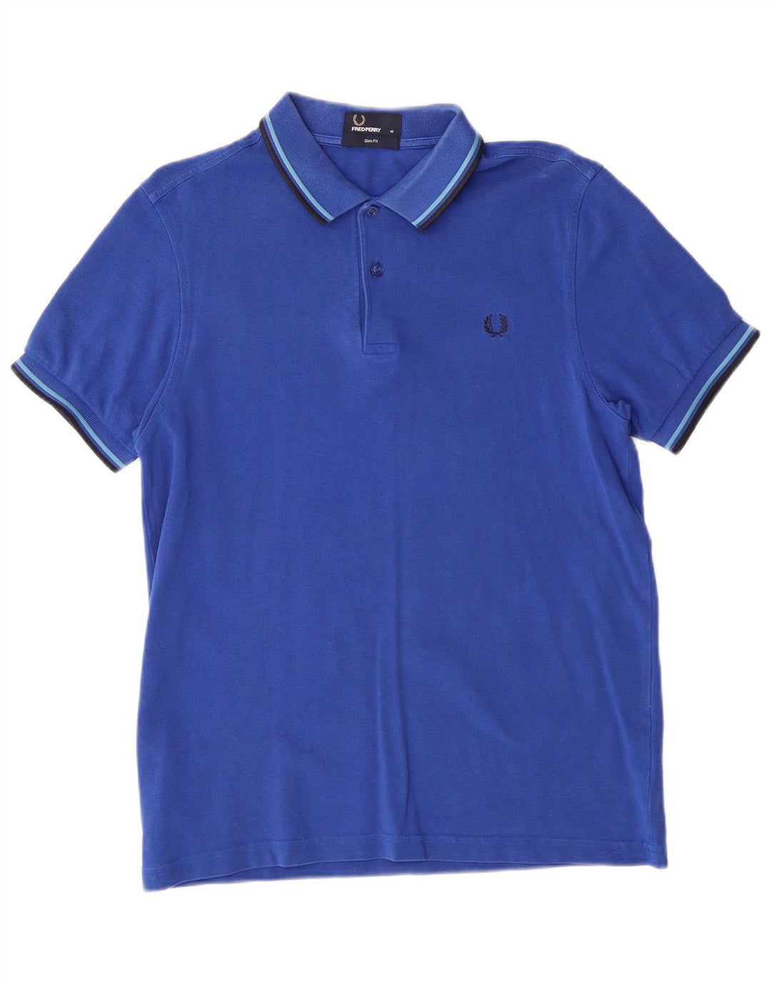 Fred Perry Hombre Polo Slim Fit De Algodón Azul Medio