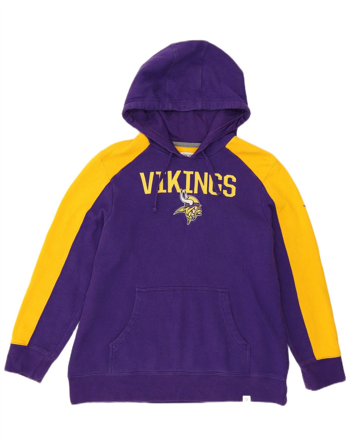 Jersey con capucha NFL Vikings para niños, talla grande, color morado, 13-14 años