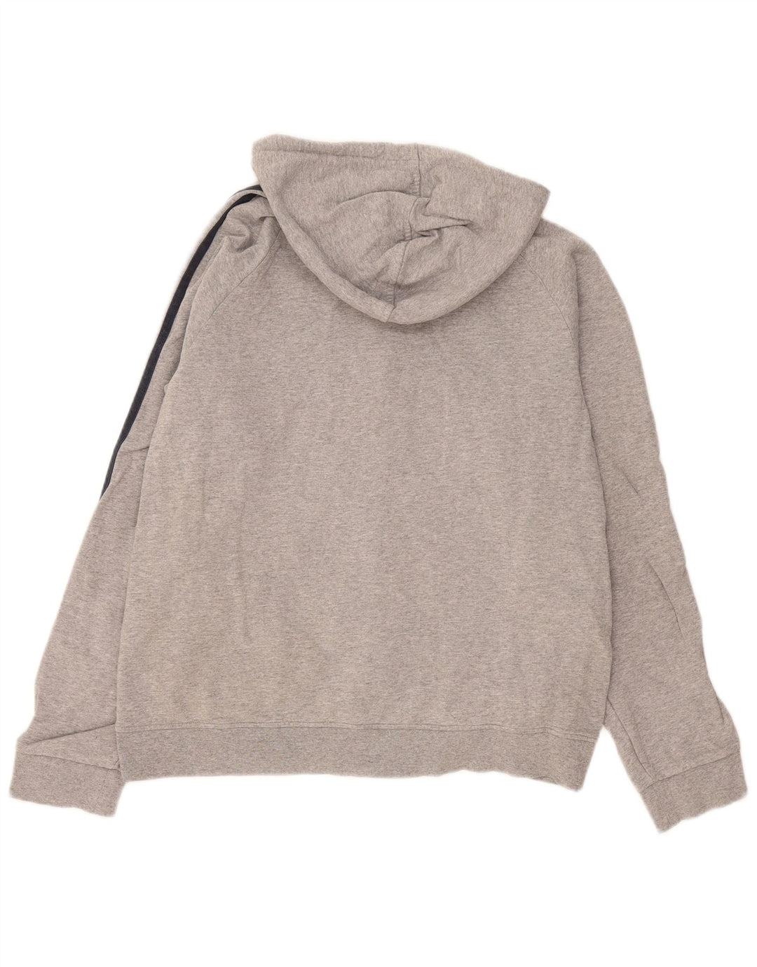 Adidas Hombre Zip Sudadera Con Capucha Suéter Gris Medio Algodón Moteado
