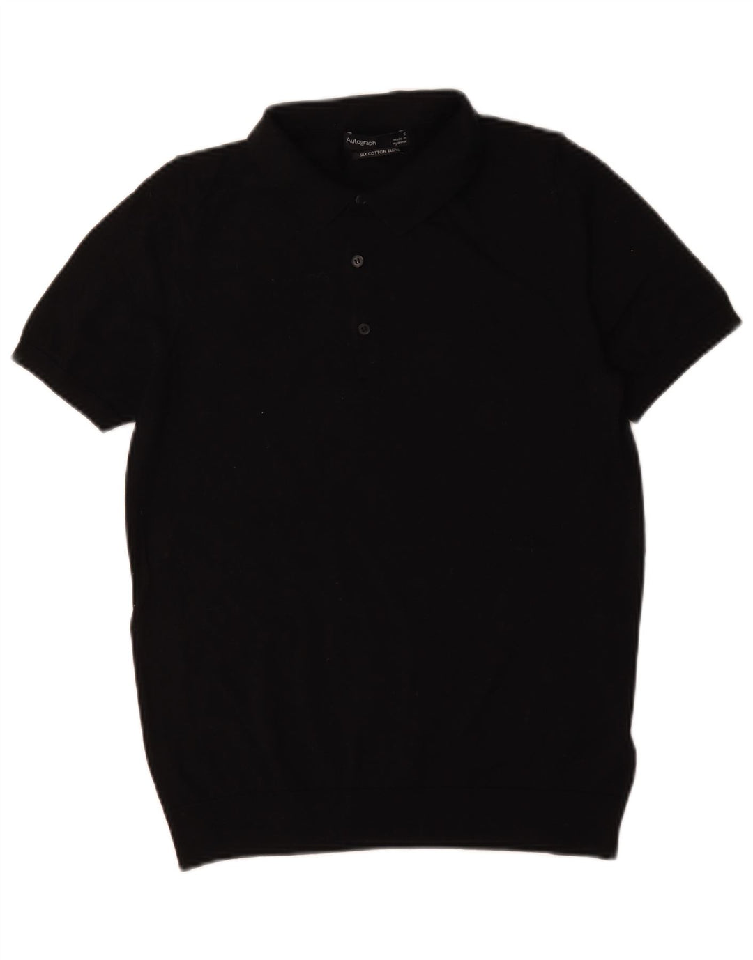 Marks & Spencer Polo Autograph para hombre pequeño de algodón negro