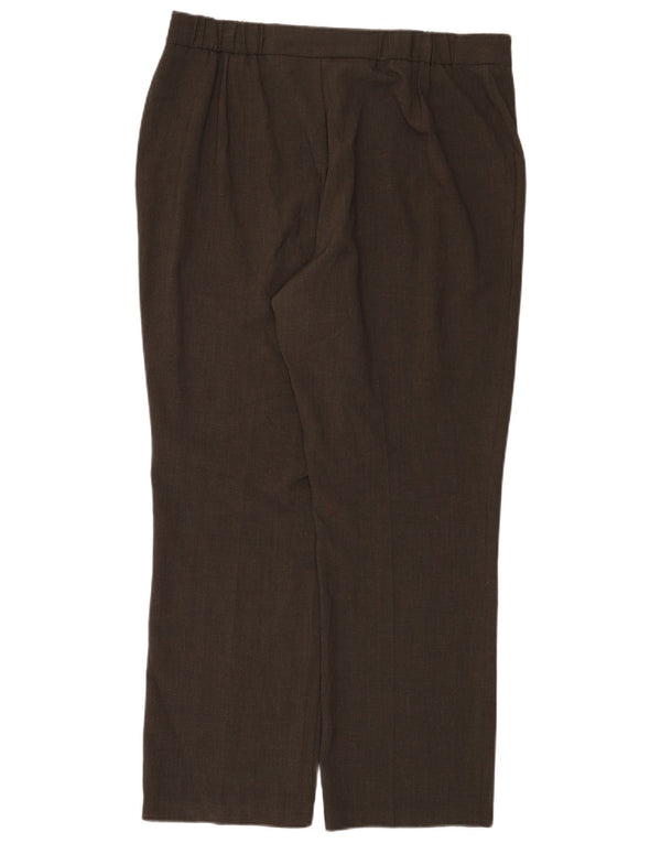Marks & Spencer Pantalones Casuales Pegged para Mujer UK 40 Large W36 L29 Marrón