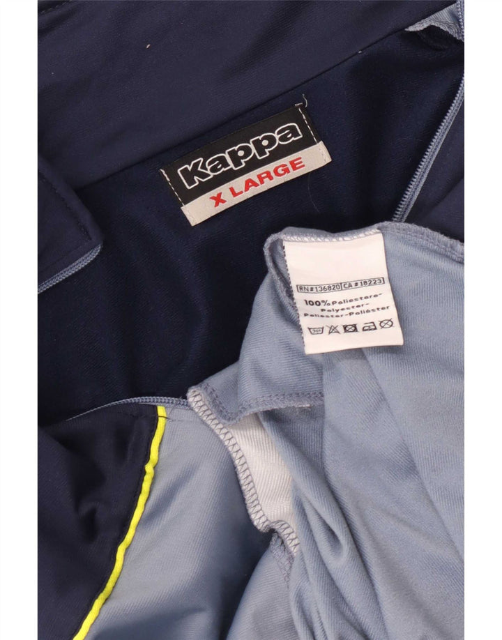 Kappa Hombre Chándal Top Chaqueta XL Azul Colorblock Poliéster