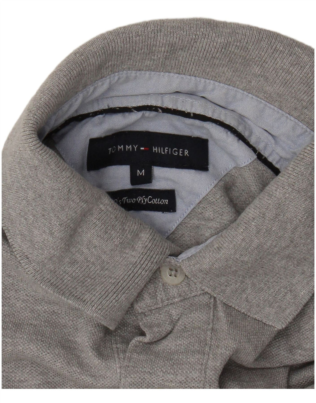 Polo Tommy Hilfiger de algodón moteado en gris medio para hombre