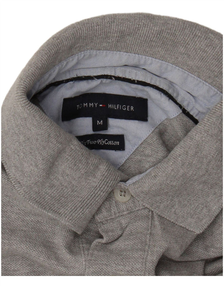 Polo Tommy Hilfiger de algodón moteado en gris medio para hombre